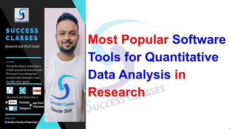 Most Popular Software Tools For Quantitative Data Analysis In Research Phd Gaurav Soin Youtube