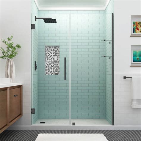 Aston Belmore 60 X 72 Hinged Frameless Shower Door And Reviews Wayfair