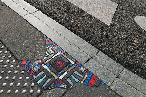 Vibrant Tiled Mosaics By Ememem Repair Gouged Pavement And Fractured