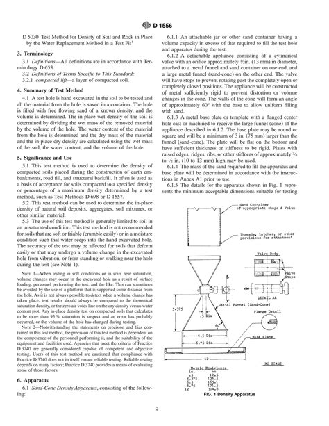 SOLUTION D1556 Standard Test Method For Density And Unit Weight Of