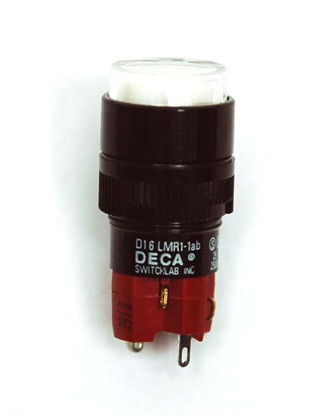 1pc DECA Push Button Switch D16LMR1 1ab SPST Momentary Bulb Lamp ACDC