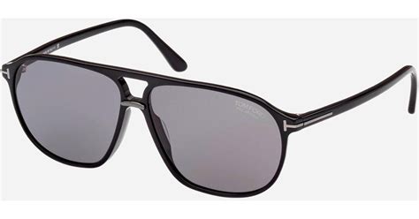 Tom Ford Navigator Sunglasses With Shiny Black Frame For Men Lyst