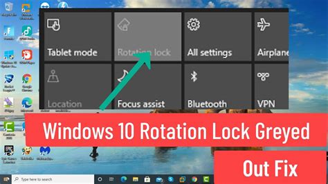 Windows 10 Rotation Lock Greyed Out Problem Fix YouTube