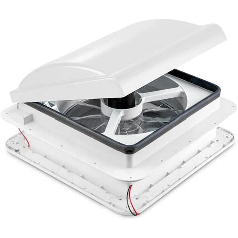 Hike Crew In White Manual Rv Roof Vent Fan With Speeds And Led