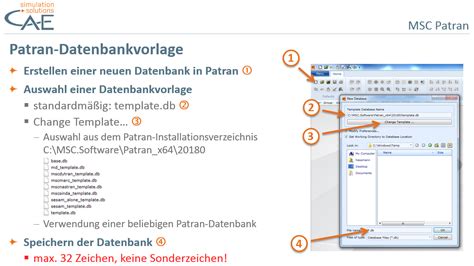 Welche Grundeinstellungen Muss Man In Patran Datenbanken Beachten