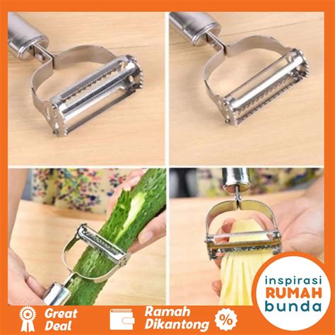 Jual Alat Pengupas Kulit Buah Sayur Stainless Pisau Kupas Buah