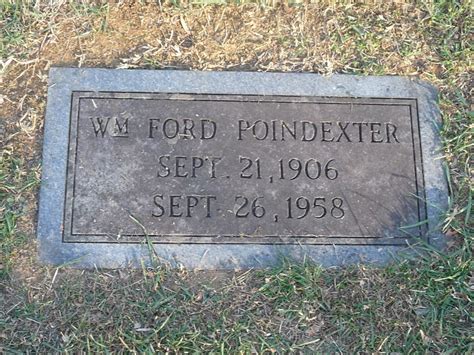 William Ford Poindexter Find A Grave Memorial