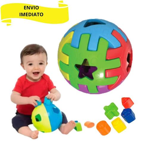 Brinquedo Bola Did Tica Blocos De Encaixar Infantil Colorido