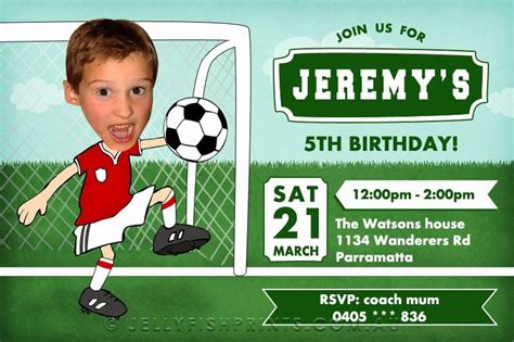 Soccer Player Cards Template Elegant Soccer Birthday Invitations