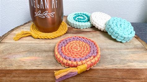 Como Hacer Posavasos De Macram Diy Round Macrame Coasters Youtube