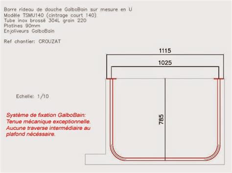 GalboBain l élégance dans la salle de bain Support rideau de douche