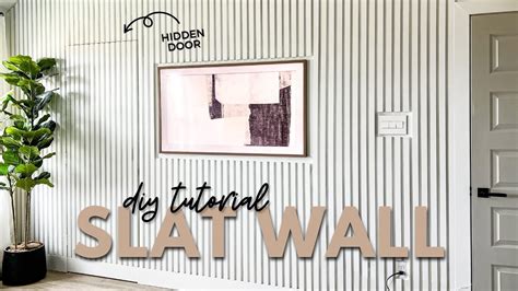 Diying A Slat Wall In My Bedroom A Hidden Door To Our Home Office Full Tutorial Youtube