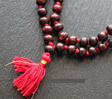 Mm Red Wood Chandan Mala Sandalwood Mala Beads For Japa And