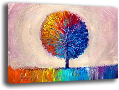 Quadro Moderno Albero Della Vita Colori Astratto Quadri Moderni