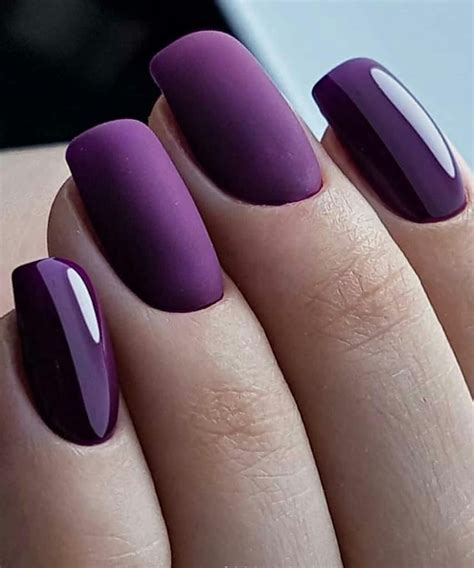 Purple Matte Nails