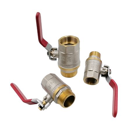 Male To Male Thread Brass Ball Valve Hose Connector Brass Ball Valve