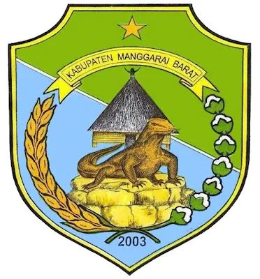 Logo Lambang Kabupaten Manggarai Barat Latar Background Putih