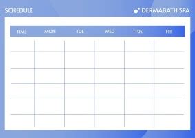 Free Aesthetic Buffay Spa Schedule Template To Edit