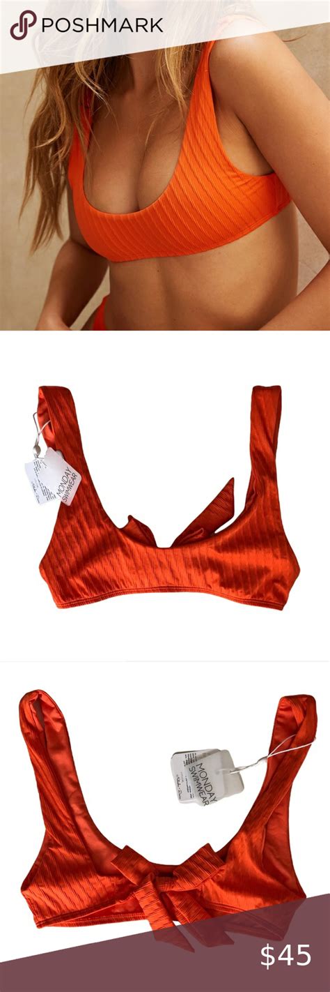 Monday Swimwear X Revolve Cabo San Lucas Bikini Top Orange Monday