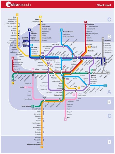 Mapa Metro Valencia