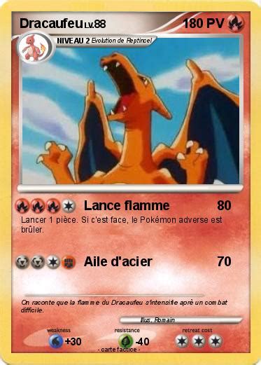 Pokémon Dracaufeu 905 905 Lance flamme Ma carte Pokémon