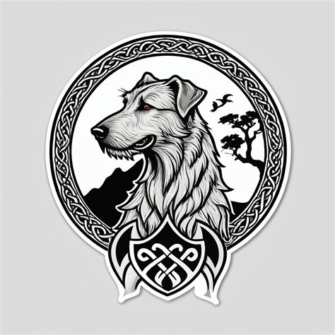 Celtic Irish Wolfhound Logo Stable Diffusion Online