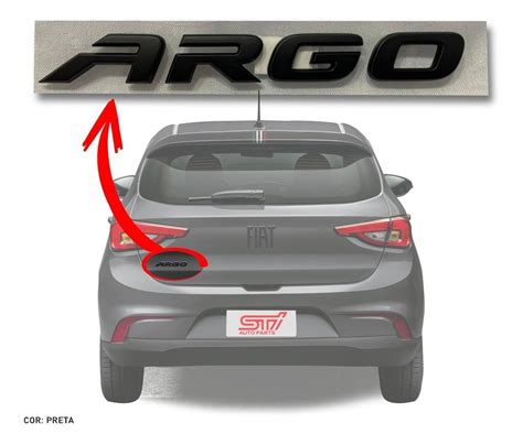 Sigla Preto Tampa Traseira Fiat Argo V Original