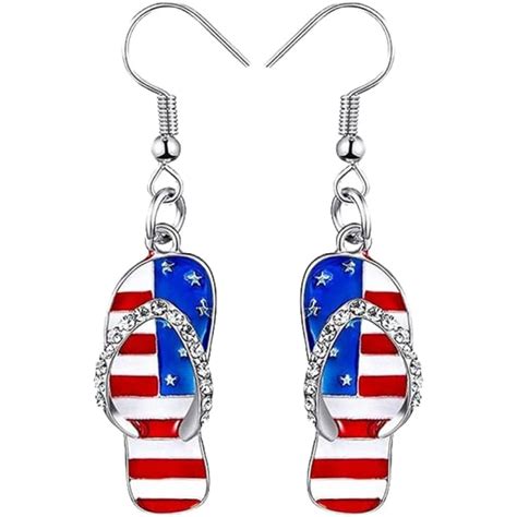 Patriotisk R D Vit Bl Amerikanska Usa Flagga Rh Ngen Flip Flop