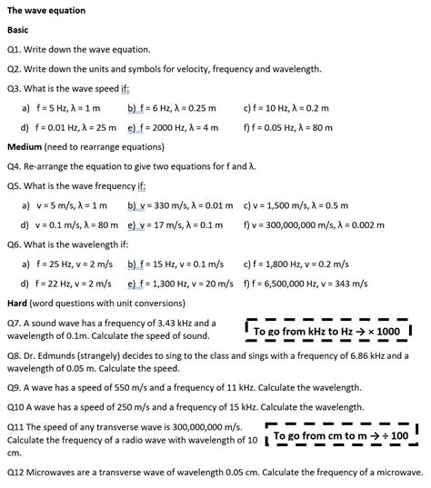 Waves Worksheet Educational Resources Usa Worksheets Library