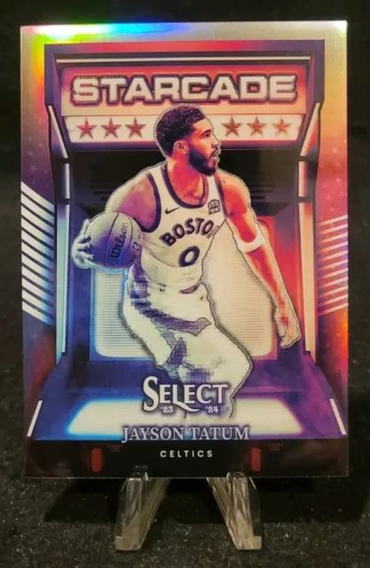 2023 24 PANINI SELECT Jayson Tatum Starcade Prizm étui imprimé court