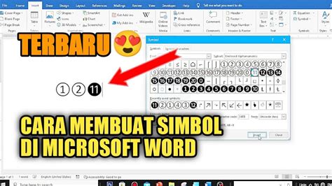 CARA MEMBUAT SIMBOL ANGKA DALAM LINGKARAN PADA HALAMAN MICROSOFT WORD