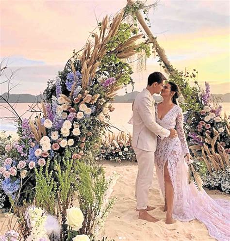 An Interracial Wedding For Iza Calzado And Ben Wintle Inquirer