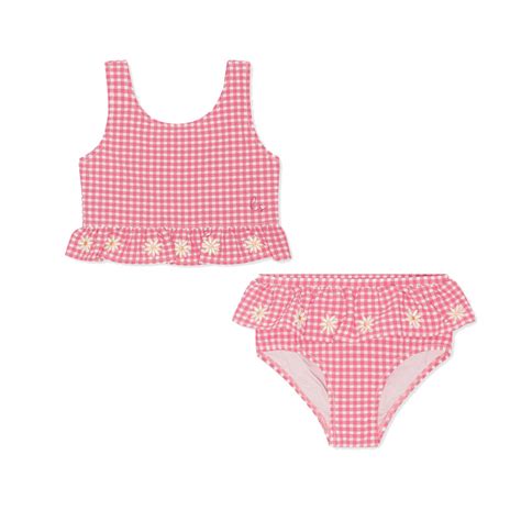 Konges Slojd Soline Bikini Desert Rose Roze Ruitjes Met Madeliefjes
