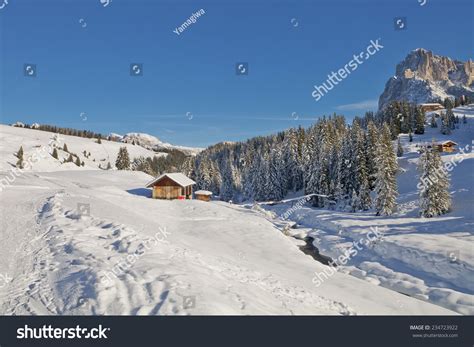 Dolomites Mountain In Winter South Tyrol Italy Varastokuva 234723922