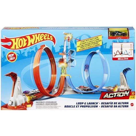 Pista Hot Wheels Loop Launch Desafio Da Altura Grw Mattel Extra