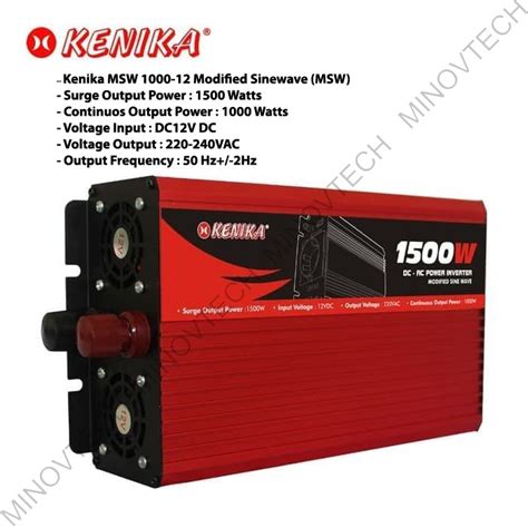 Jual Power Car Inverter W Vdc To Vac Modified Sine Wave Kenika