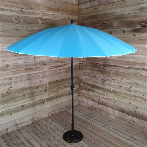 M Aluminium Shanghai Outdoor Garden Parasol Crank Tilt In Turquoise