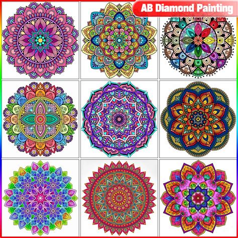 HUACAN Pintura De Diamante 5D DIY Mandala Mosaico Bordado De Flores Kit