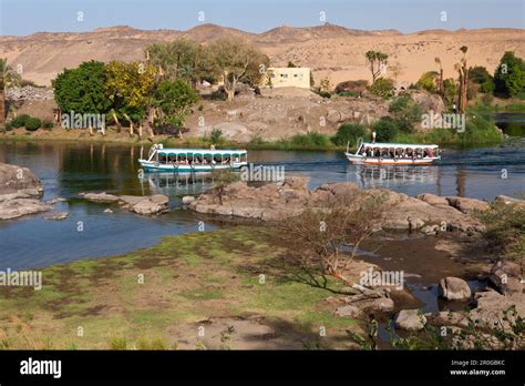 nile river cataract aswan egypt stock photo alamy