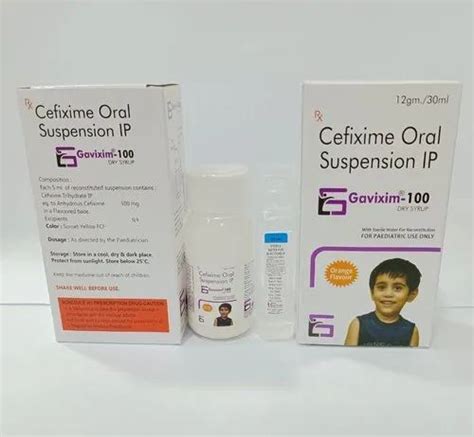 Gavixim Antibiotic Cefixime Oral Suspension Ip Dry Syrup For