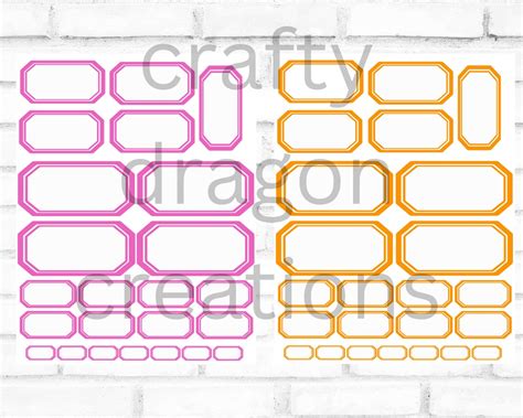 Blank Colored Labels With White Background - Etsy