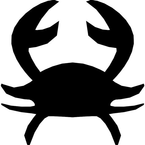 Cancer Astrological Sign Of Crab Silhouette Vector Svg Icon Svg Repo