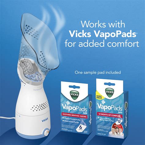 Vicks Personal Sinus Steam Inhaler With Soft Face Mask Face Humidifier With Targeted Steam