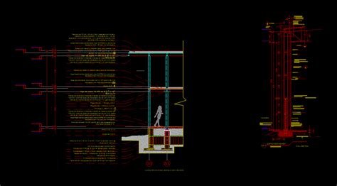 Detalle De Mampara En DWG 102 29 KB Librería CAD