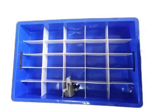 Rectangular 30Kg Blue HDPE Partition Crate For Industrial At Rs 550