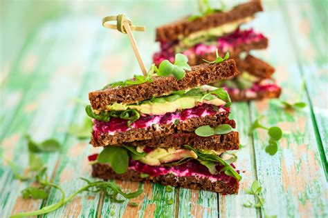 Tea Sandwich Recipe With Beets Radish Avocado And Arugula By Archana