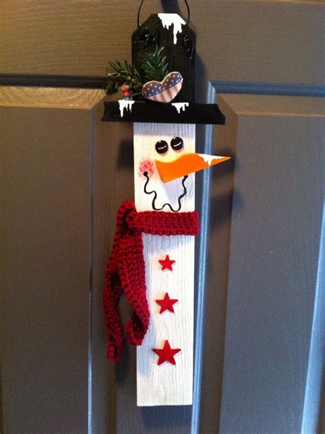 Picket Snowman Fence Board Crafts Bottle Opener Wall Crafts