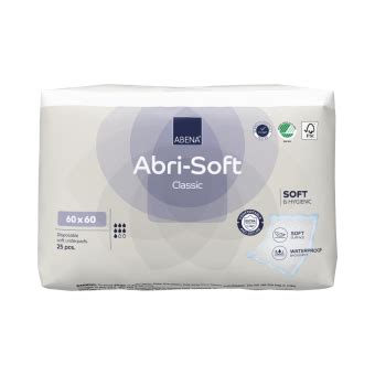 ABENA Paklotai ABRI SOFT 60 X 60 Cm 25 Vnt Eurovaistine Lt