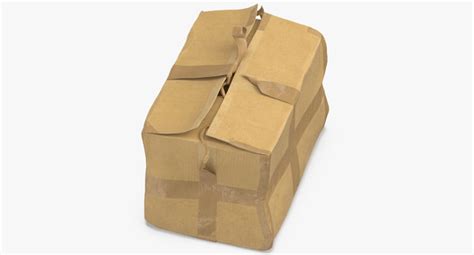 3D Model Old Damaged Cardboard Box TurboSquid 1412090