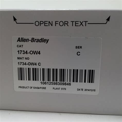 Allen Bradley 1734 OW4 C POINT I O 4 Point Digital Output Module Ser C